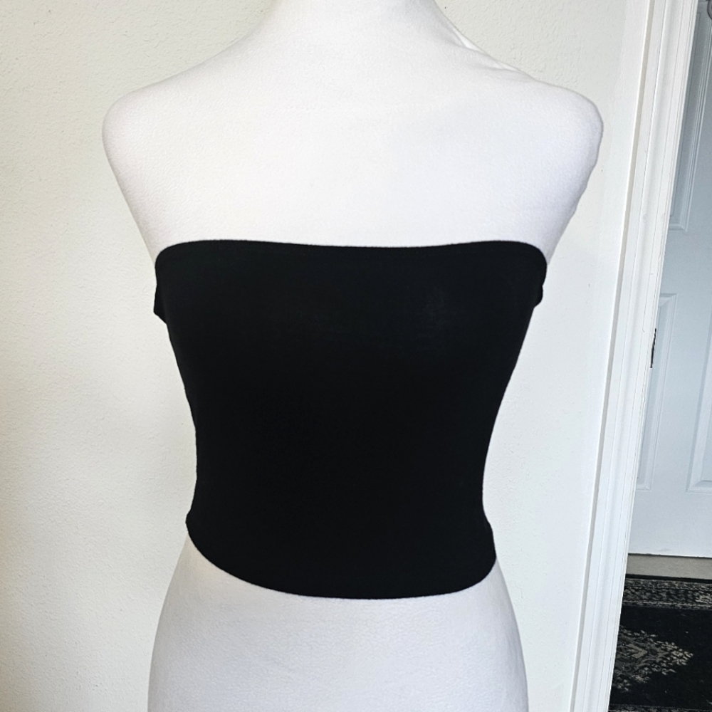 Black Strapless Tube Top Size XS